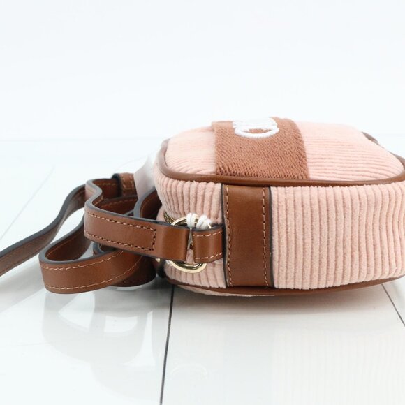 NWT CHLOÉ Light Pink Ribbed Bag With Logo - Picture 5 of 16